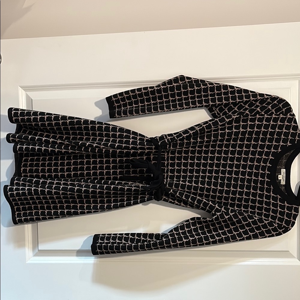 Max Studio Black and White Fit and Flare Cocktail Dress